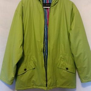 misty harbor green rain jacket